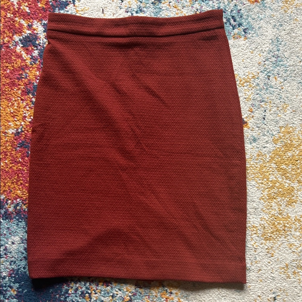 Ann Taylor Rich Red Pencil Skirt